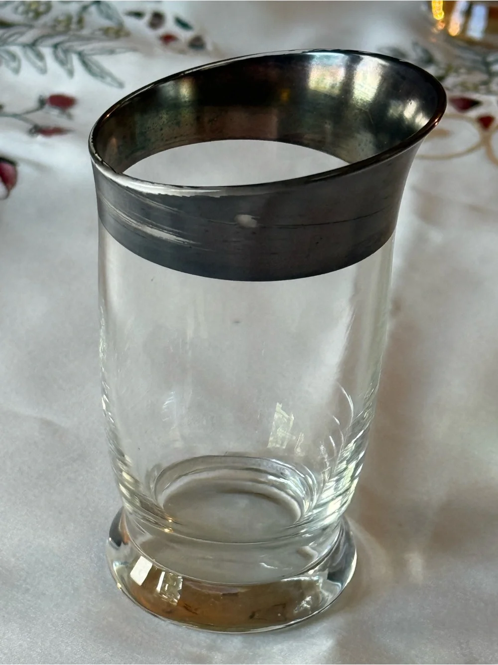 Dorothy Thorpe MCM Platinum Sterling Silver Band Sugar/Creamer.
